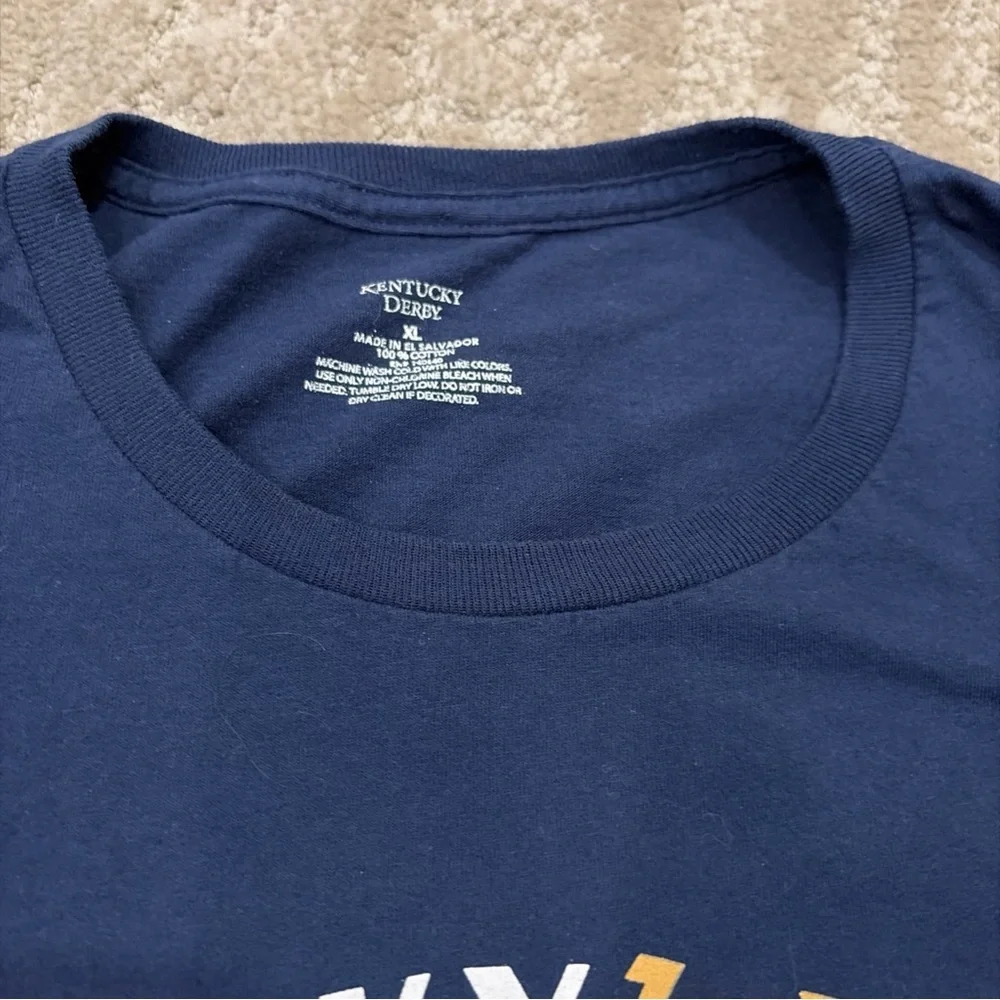 Kentucky Derby Navy XL Crew Neck Short Sleeve T-Shirt - Picture 3 of 9